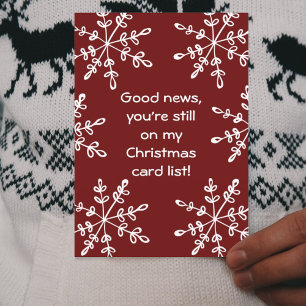 Funny Holiday Snowflake Christmas Card