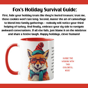 Funny Holiday Survival Tips From A Fox Mug