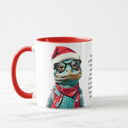 Funny Holiday Survival Tips From A Lizard Mug