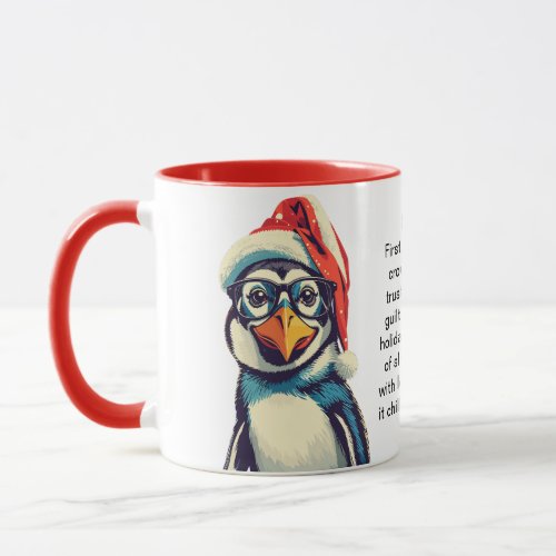 Funny Holiday Survival Tips From A Penguin Mug