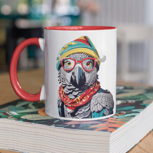 Funny Holiday Survival Tips From An African Grey Mug