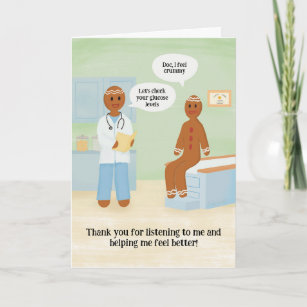 Funny Holiday Thank You Card For Medical Doctor