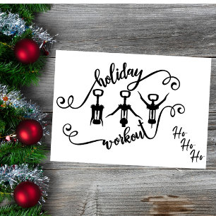 Funny Holiday Workout Christmas Card