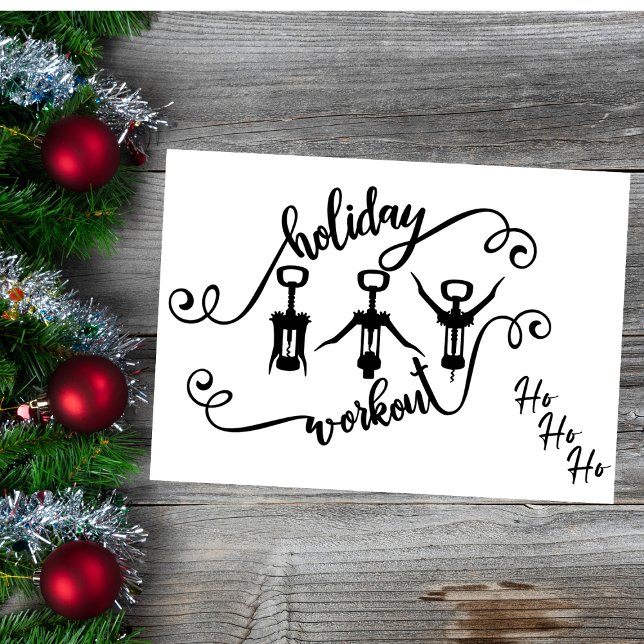 Funny Holiday Workout Christmas Card (Creator Uploaded)