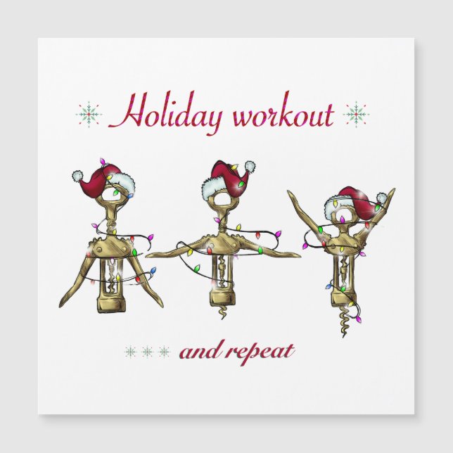 Funny Holiday Workout Christmas Card (Front)