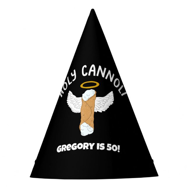 Funny Holy Cannoli Italian Themed Party Hat (Front)