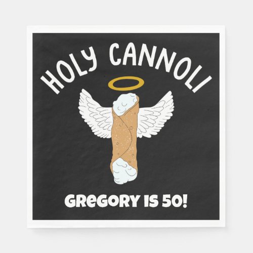 Funny Holy Cannoli Italian Themed Party Napkins