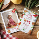 Funny Holy Cannoli little meatball 1st birthday Invitation<br><div class="desc">A funny and delicious twist on a classic birthday theme! This watercolor invitation features tomatoes, spaghetti, and a cheeky “little meatball” turning ONE — ideal for a baby’s first birthday party with a food-loving or Italian flair. Complete with photo on the back, it’s equal parts charming and unique. Perfect for...</div>