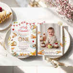 Funny Holy Cannoli Sweet 1st birthday photo Invitation<br><div class="desc">Make your little one’s big day even sweeter with this Holy Cannoli first birthday invitation with photo option. Featuring cannoli, cherries, and fun dessert illustrations, this funny and adorable design is perfect for a festive Italian-inspired kids’ party. The front showcases playful cannoli art and party details, while the back offers...</div>
