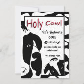 Funny Holy Cow 50th Birthday Party Invite (Front)