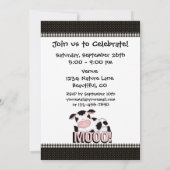 Funny Holy Cow 70th Birthday Party Invitation (Back)