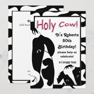 Funny Holy Cow Birthday Party Invite