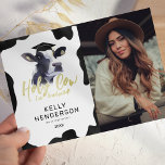 Funny Holy Cow Photo Graduation Announcement<br><div class="desc">It's time to celebrate your graduation with a card that's as unique and special as you are! Make them smile with the funny and rustic Funny Graduation Announcement Card featuring a cow print and a comical cow wearing a graduation cap and the humorous saying 'Holy Cow, I've Graduated!'. Perfect for...</div>