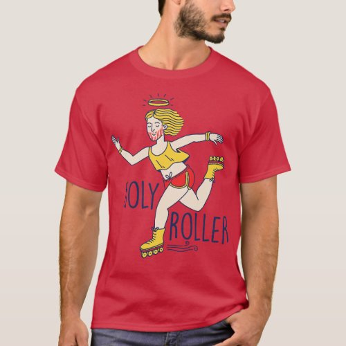 Funny Holy Roller Rollerblading Jesus Christian Hu T_Shirt