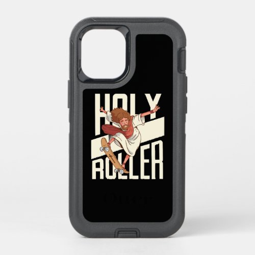 Funny Holy Roller Skateboarding Jesus OtterBox Defender iPhone 12 Mini Case