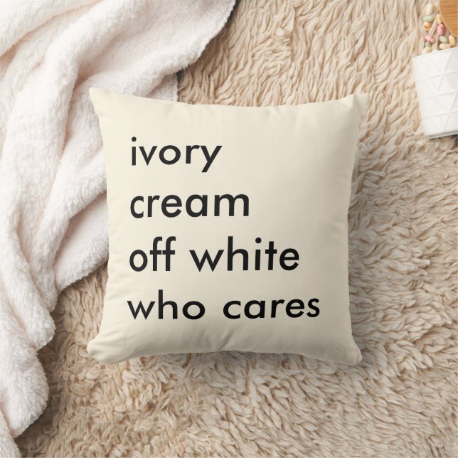 Funny Home Decor Humor Custom Ivory Throw Pillow (Blanket)