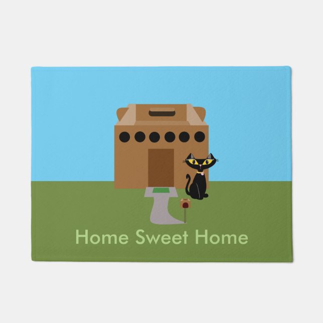 Funny Home for Cats Doormat (Front)