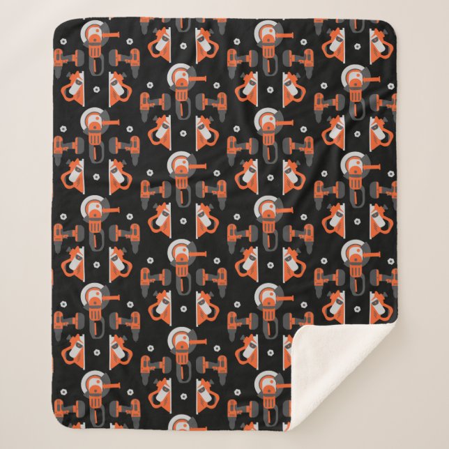 Funny Home Improvement Sherpa Blanket (Front)