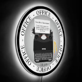 Funny Home Office Work From Home LED Sign (Angle)