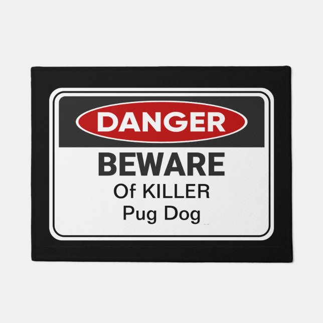 Funny Home Pug Dog Home Welcome Mat (Front)