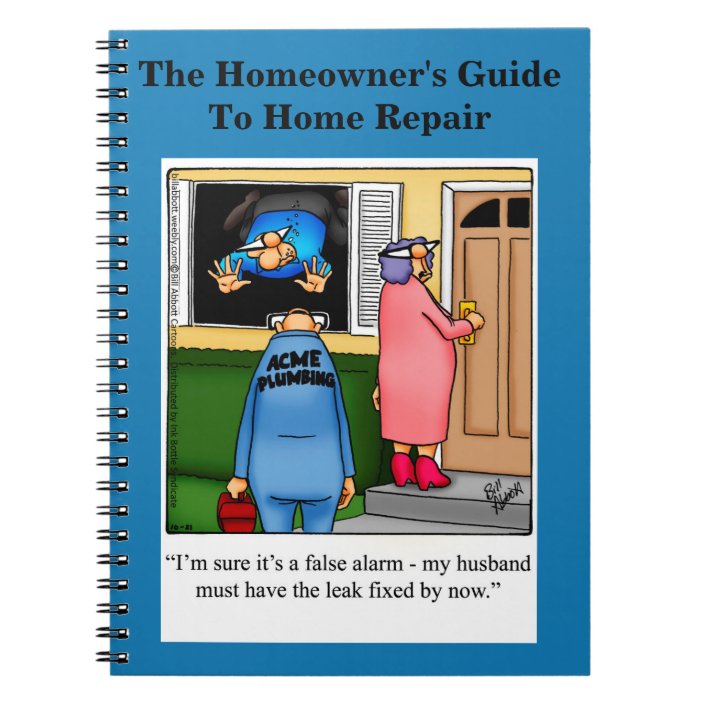 Funny Home Repair DIY Humor Notebook | Zazzle.com