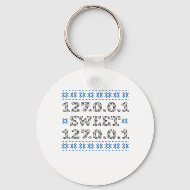 Funny Home Sweet Home Programmer Computer Nerd Keychain (Front)