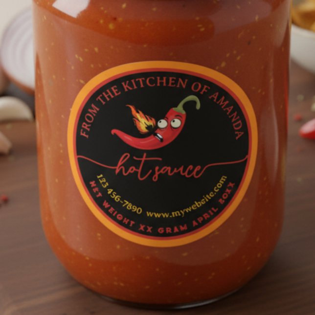 Funny Homemade Hot Sauce Label Template (Creator Uploaded)