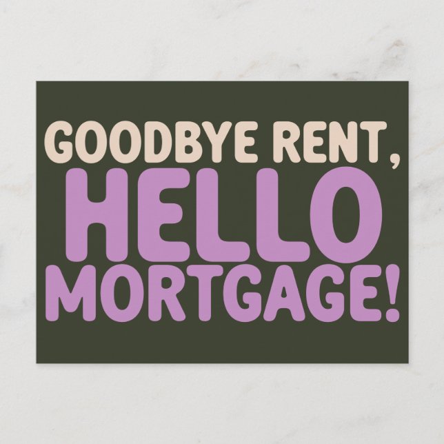 Funny Homeowner New Address Moving Adulting Humor Announcement Postcard (Front)