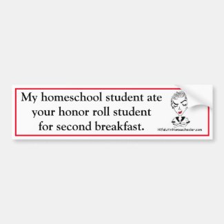 Funny Homeschool Bumper Sticker Curriculum Pam Barnhill