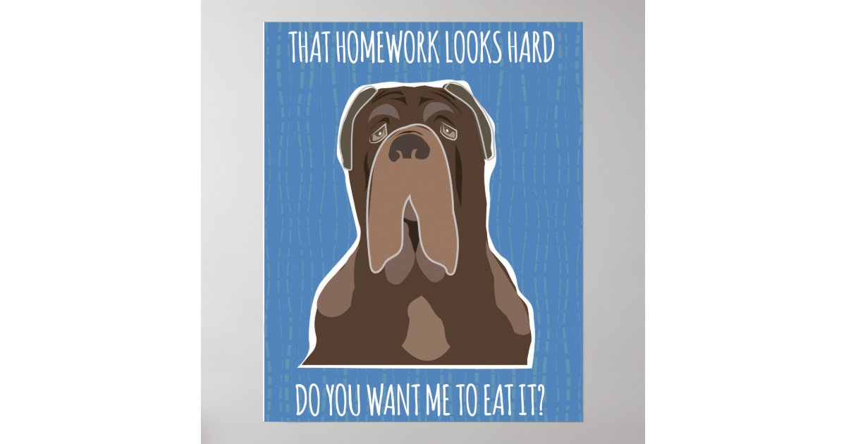 Funny Homework Meme Poster | Zazzle.com