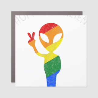 Funny Homosexualien Gay Homosexual Alien Gay Car Magnet