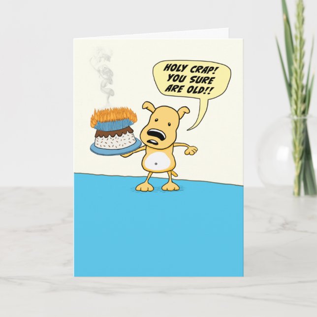 Funny Honest Dog Birthday Card (Front)