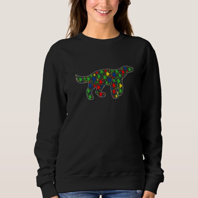 Funny Honey Badger Animals Puzzle Pieces Autism Aw Sweatshirt (Front)