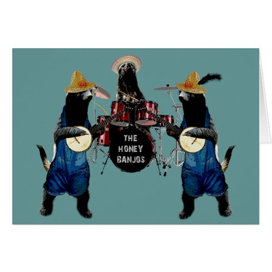 Funny Honey Badger Cards (Front Horizontal)