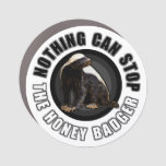 Funny Honey Badger Circle Design Car Magnet at Zazzle