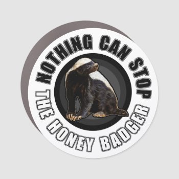 Funny Honey Badger Circle Design Car Magnet by NetSpeak at Zazzle