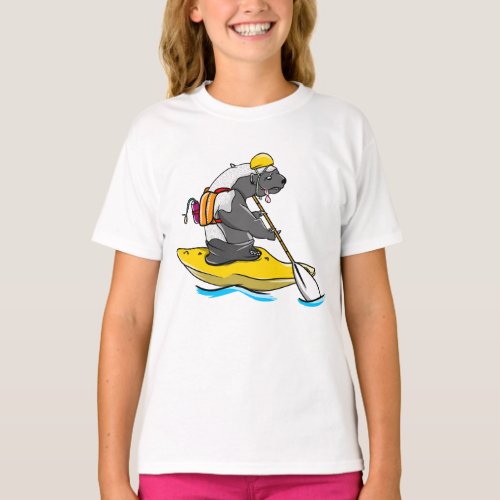 Funny Honey Badger Kayaking T_Shirt