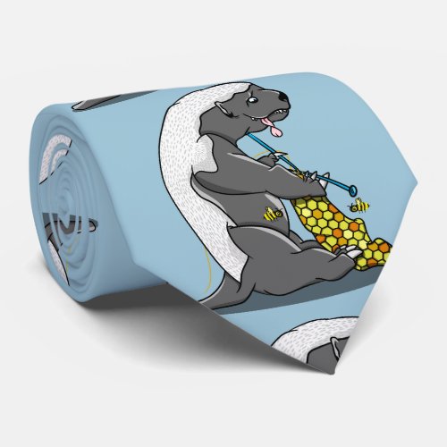 Funny honey badger neck tie