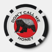 Funny Honey Badger Quote Poker Chips (Back)