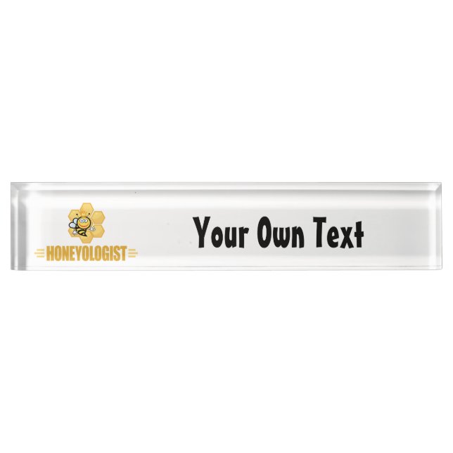 Funny Honey Bee Desk Name Plate (Front)