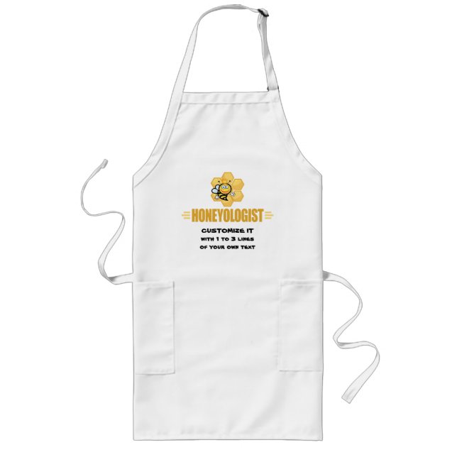 Funny Honey Bee Long Apron (Front)