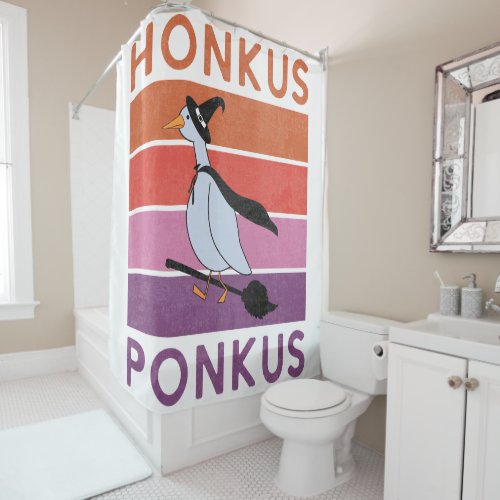 Funny Honkus Ponkus Halloween Goose Witches Honk Shower Curtain