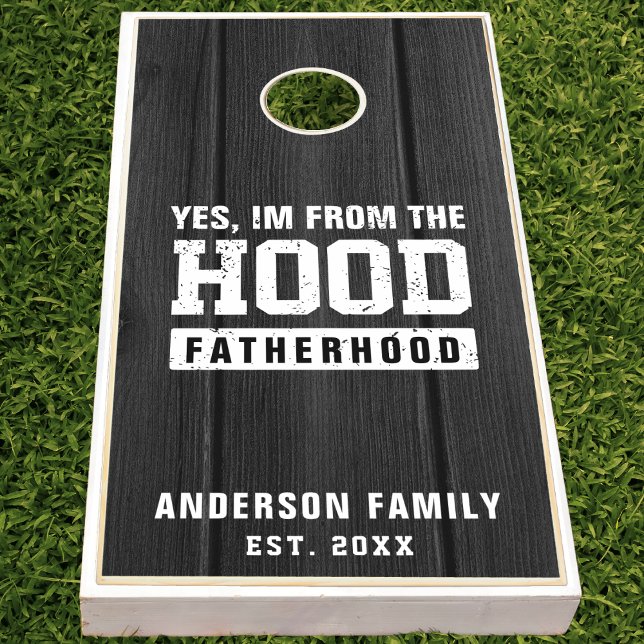 Funny Hood Fatherhood Father's Day Wood Cornhole Set (Funny Hood Fatherhood Father's Day Wood Cornhole Set)