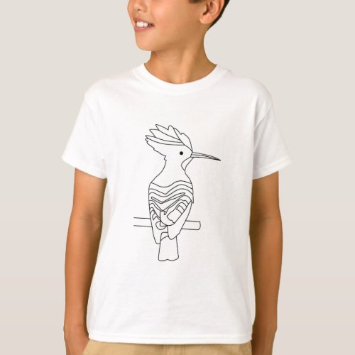 Funny Hoopoe kids T_Shirts