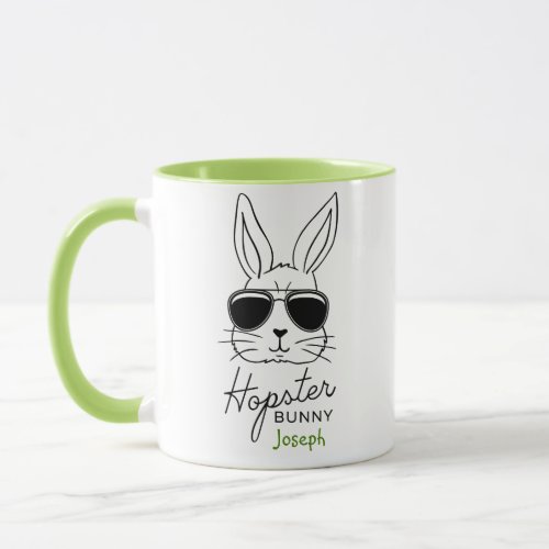 Funny Hopster Bunny Happy Easter  Mug