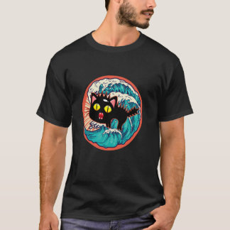 Funny Horrible Japanese Cat Retro Vintage Men Wome T-Shirt