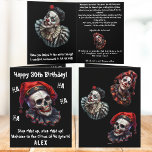 Funny Horror Evil Circus Clowns Dark 30th Birthday Card<br><div class="desc">Funny Horror Evil Circus Clowns Dark 30th Birthday Card - Celebrate a spooky and funny 30th birthday with this eerie, circus-themed card! Featuring a sinister, grinning clowns, this card brings the perfect blend of macabre humor and dark comedy to welcome someone into the world of aging. It’s ideal for anyone...</div>