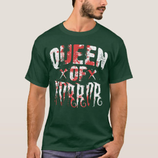 Funny Horror Movie Gift Scary Queen Of Horror Moth T-Shirt