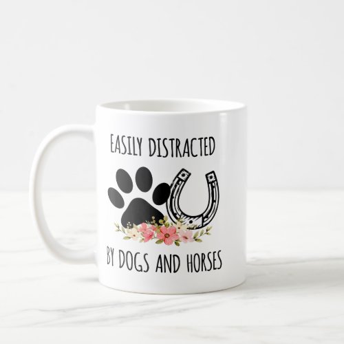 Funny Horse and Dog Lover Graphic for Women and Me Coffee Mug