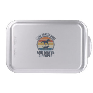 Funny Horse and Dog Lover Vintage Sunset Design_1 Cake Pan